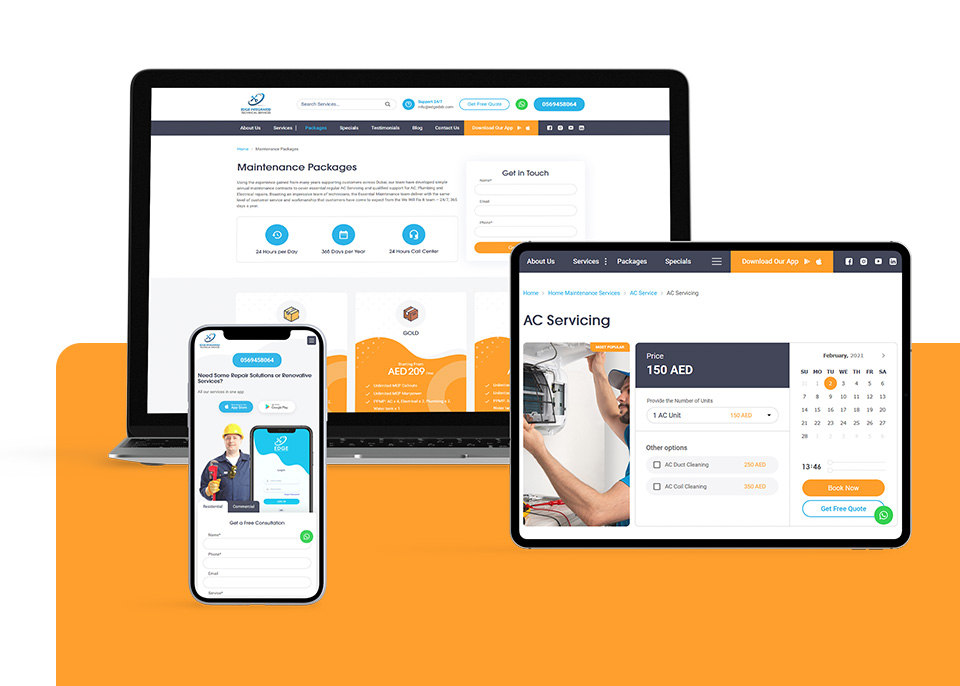 Мокап сайта edgedxb.com