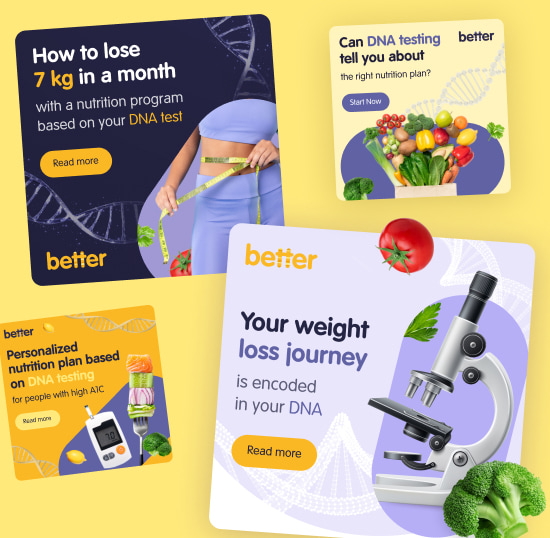 Разработали серию рекламных креативов для продвижения getbetter.bio