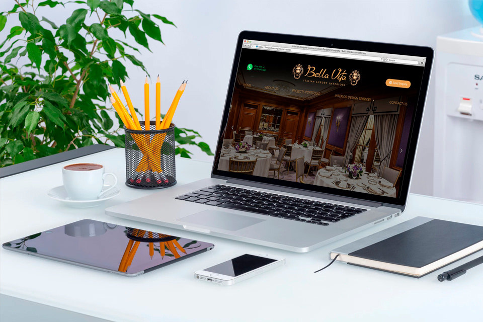 Раскрутка и разработка сайта bellavitaluxuryinteriors.com в Дубае