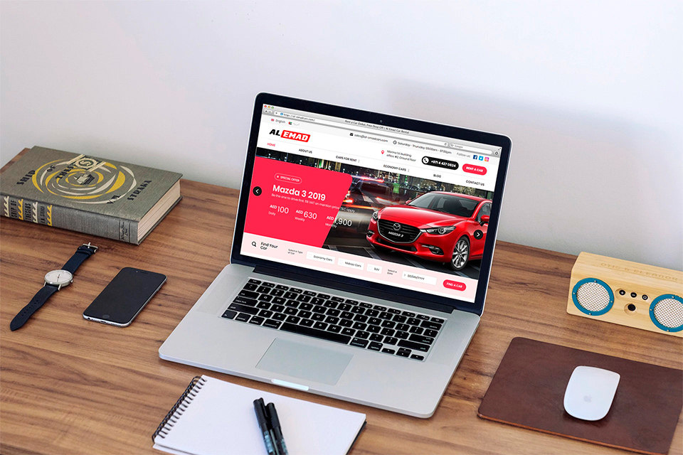 Раскрутка и создание сайта al-emadcars.com в Дубае
